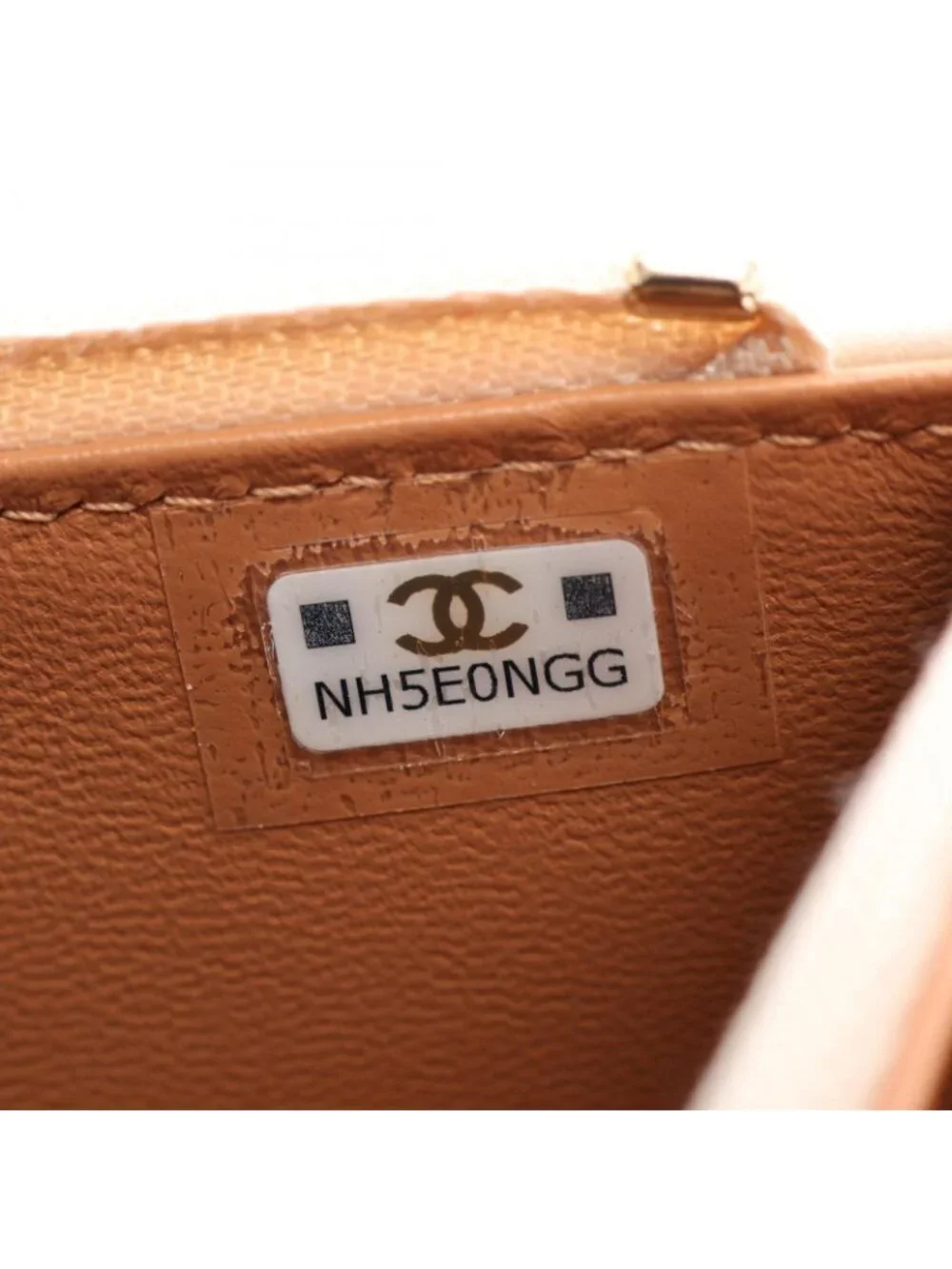 Chanel Shoulder Bag Quilted Beige Lambskin Phone Case Chain Wallet
